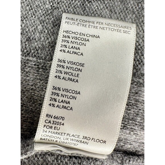 Anthropologie Arsenau Ribbed Wool Blend Gray/Yellow Sweater Dress Size M EUC!!! - Picture 6 of 6